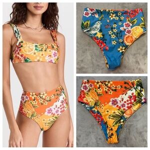 New! Agua Bendita Alicia Vita REVERSIBLE Bikini Bottoms 10233